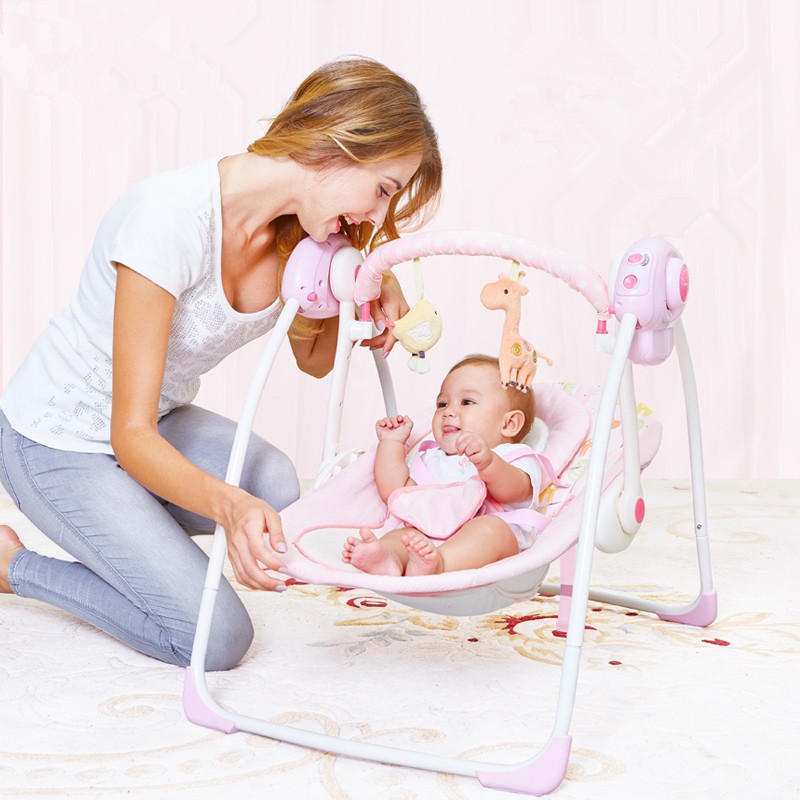 Babyruler Baby Cradle Swing Leaf Shape Baby Rocking Chair Baby