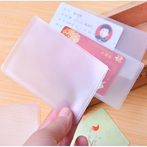 IC myKad/ Lesen/ ATM/ Credit Card/ Student ID PVC Holder Cover - Standard Size - Clear / Frost (Top / Side Slot)