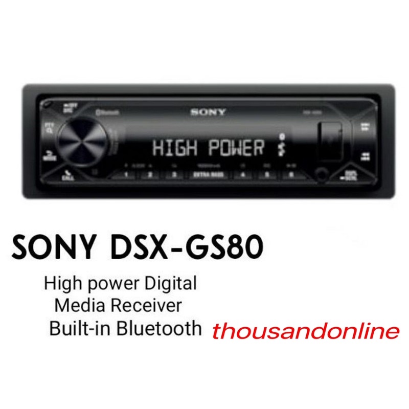 SONY DSXGS80 HIGH POWER BLUETOOTH MEDIA RECEIVER 100W X 4 3PRE OUT 5V