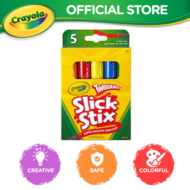 Crayola Twistables Slick Stix 5 Count Multicolored Crayons Kids
