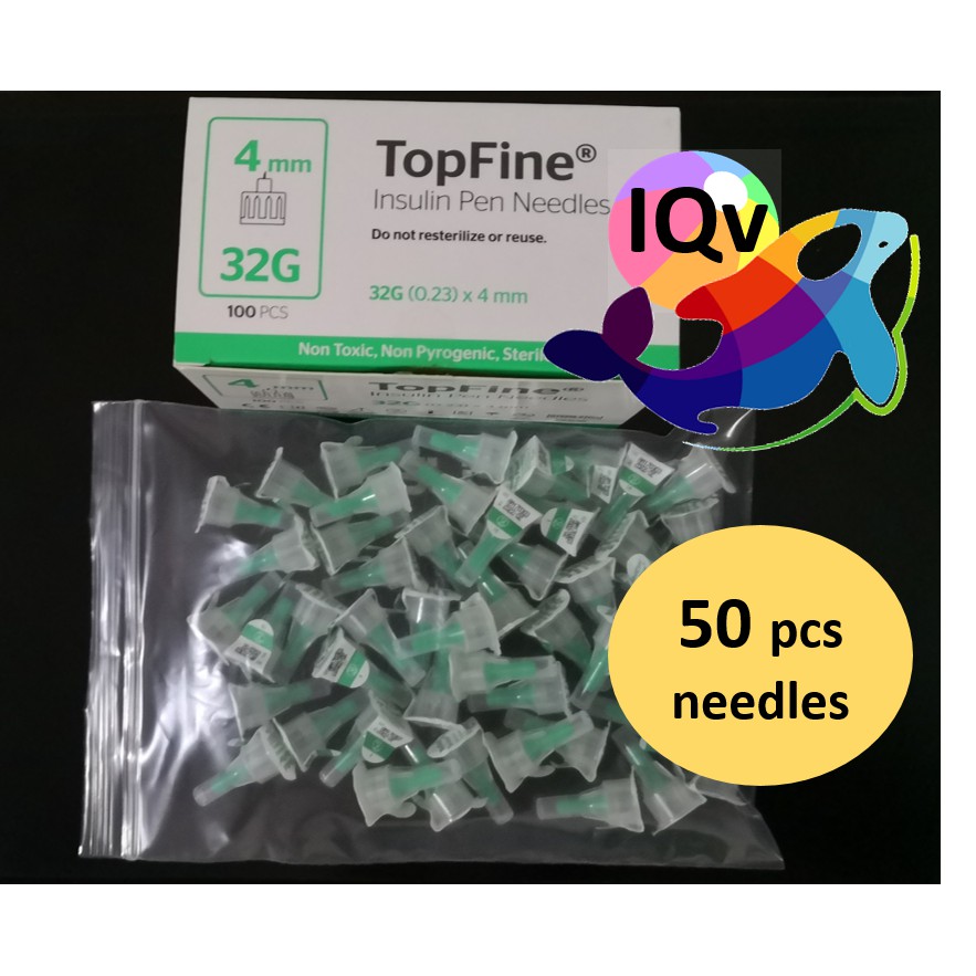 Topfine 4mm Insulin Pen Needle 32G x 50pcs exp: 03/2028 ( promotion price!!)