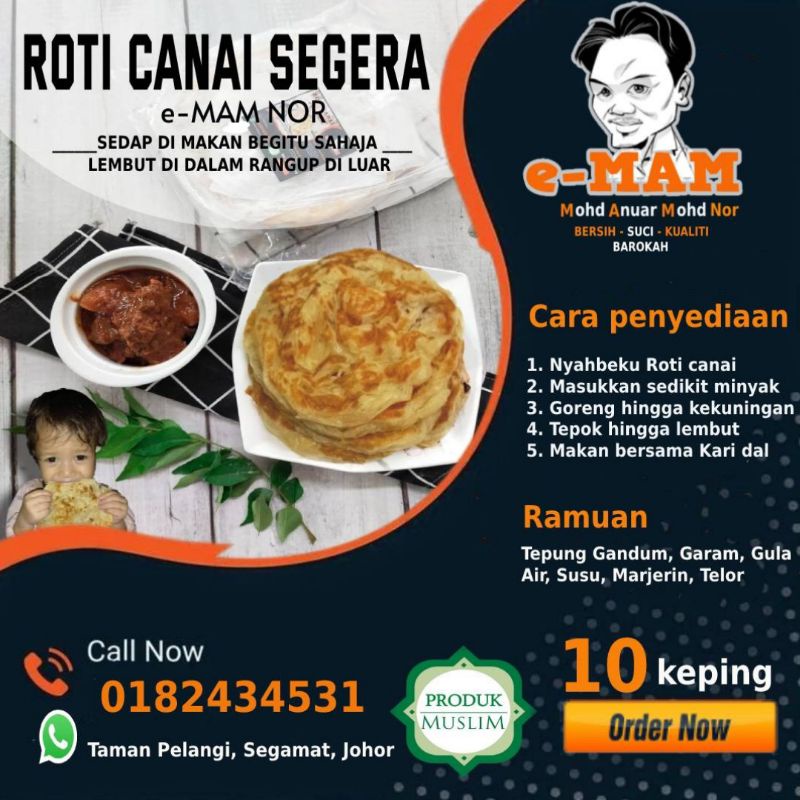 Ready Stocks Roti Canai Segera E Mam Nor 10pcs Shopee Malaysia