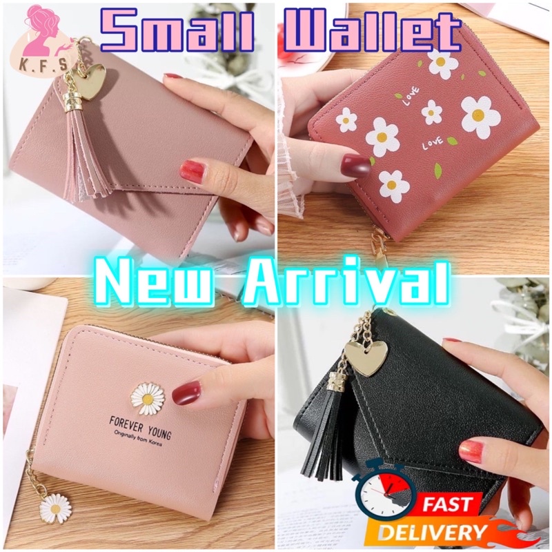 Korean Short Zip Purse Wallet Dompet  Perempuan Murah Coin 