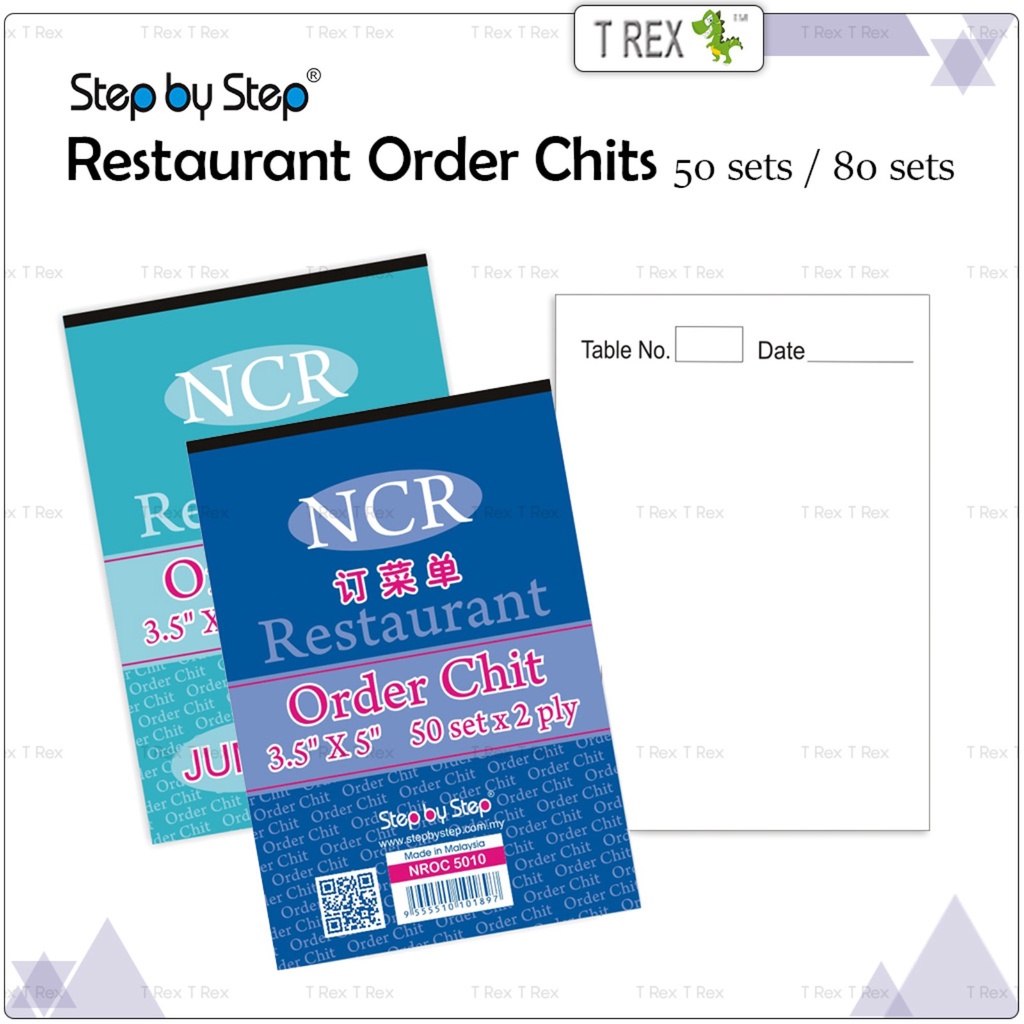 Step by Step NCR Restaurant Order Chits Book / 2 ply Order Taking Book w Table Number / Buku Pesanan