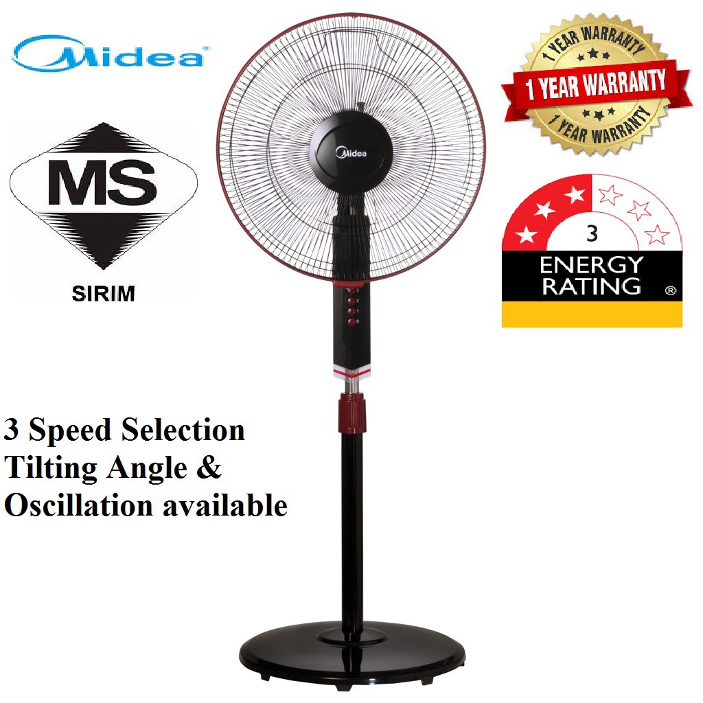 Midea 16 Stand Fan Mf 16fs10n Stand Wall Ceiling Fan Shopee
