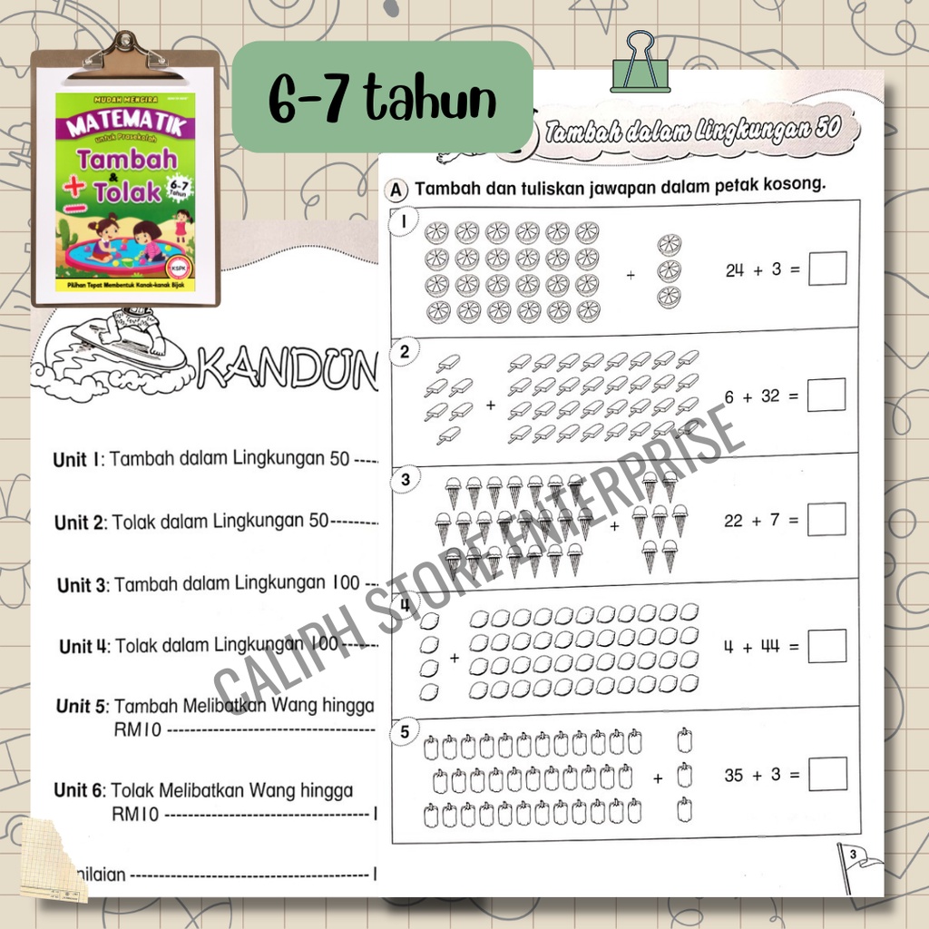 Latihan Matematik Prasekolah 6 Tahun Pdf - Kerja Sekolah Tadika 6 Tahun ...