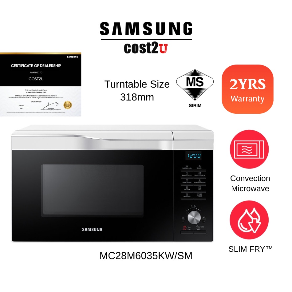 Samsung 28L Convection Microwave Oven With Hotblast™ MC28M6035KW/SM