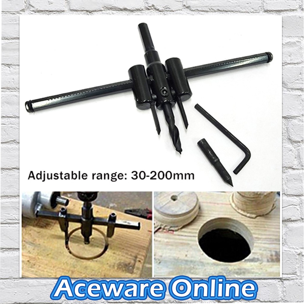 30200mm Dual Blade Adjustable Circle Cutter Gasket Cutter Kit Metal