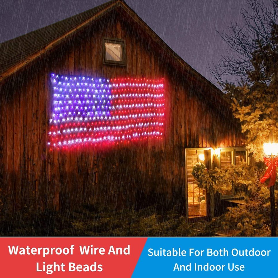 American Flag Lights 390 LED US Flag Light American Advanced Flag ...