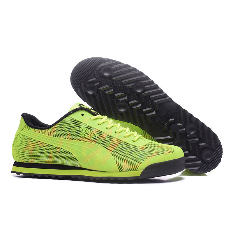 puma roma green yellow