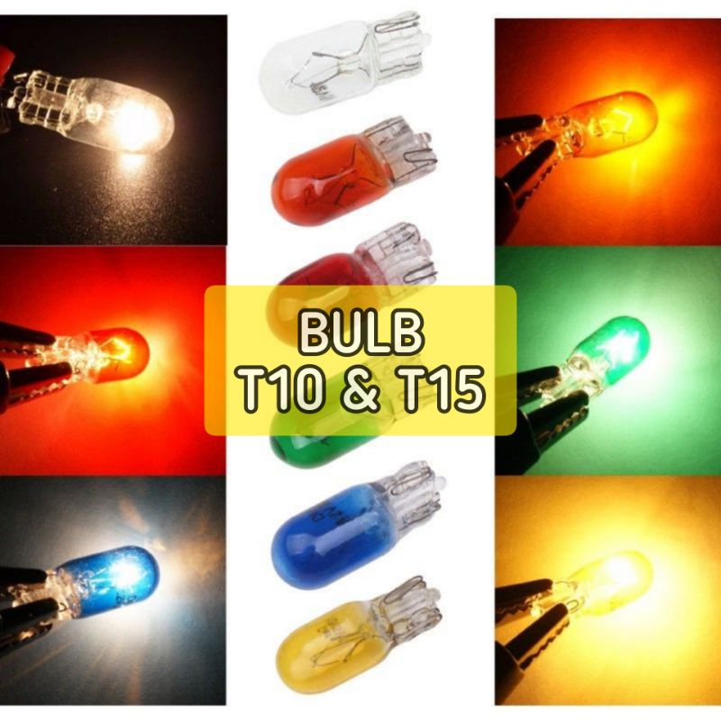 Buy [ship from 🇲🇾] 1 PCS T10 T15 12V W5W Bulb Side Interior 