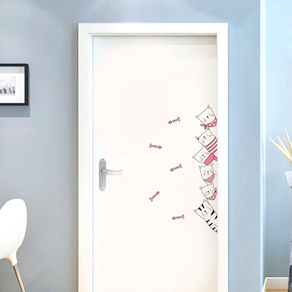 Creative Cute Home Decoration Wall Sticker Decal Bedroom Door Art Mural New