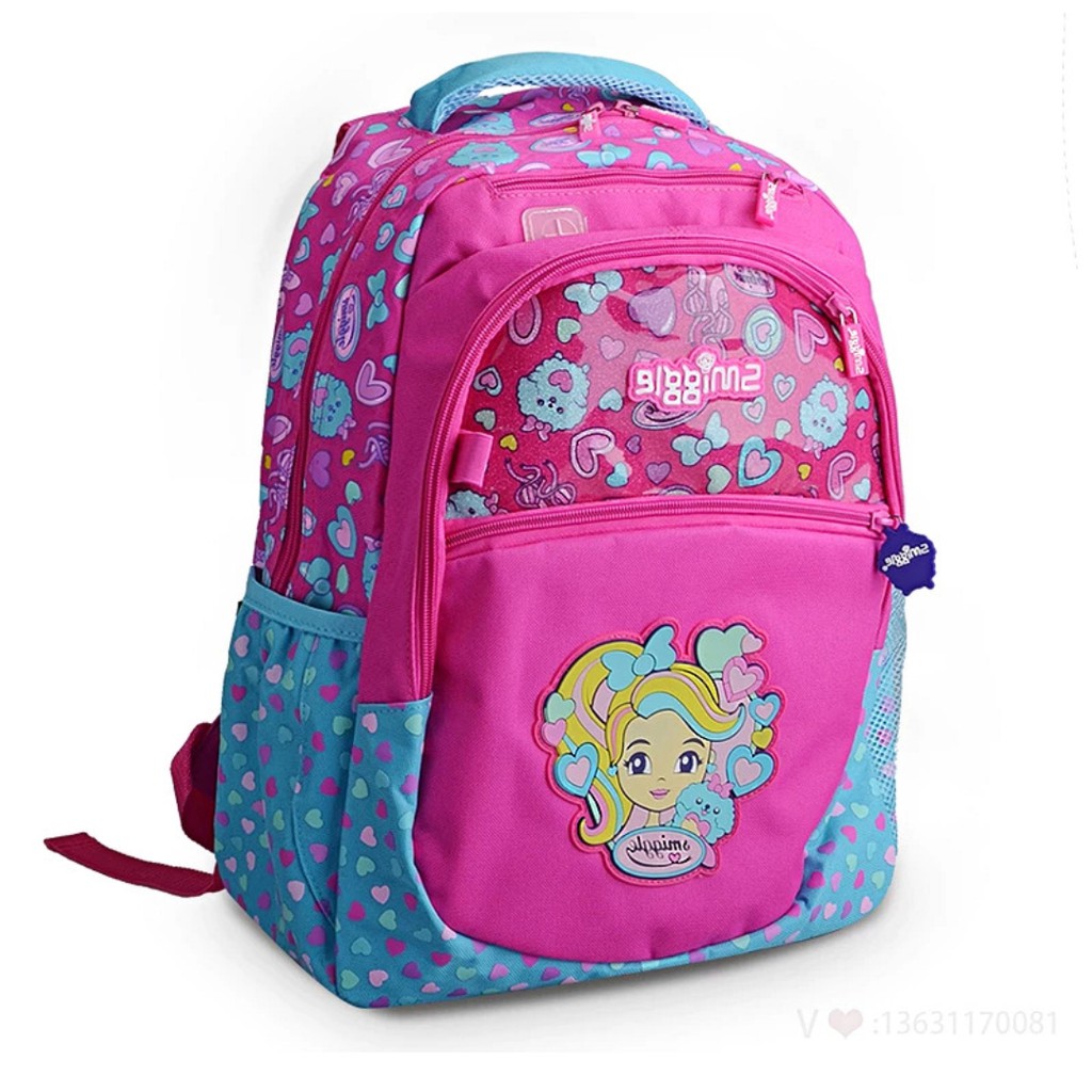 smiggle backpack pink