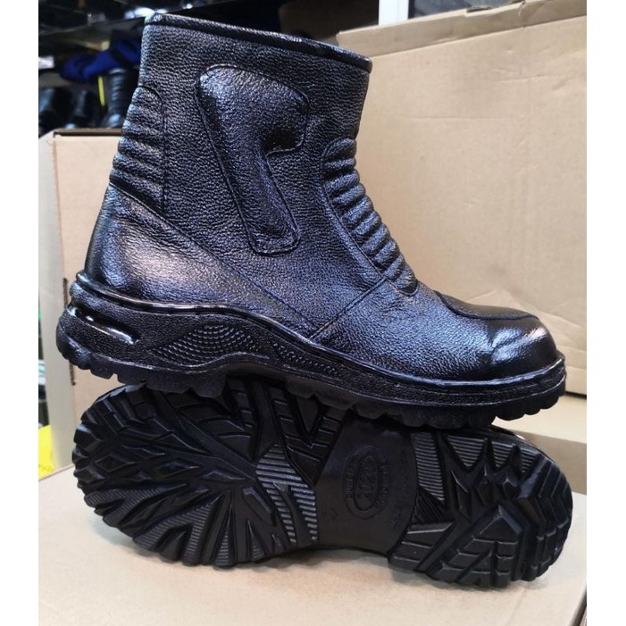 Kasut Operasi 4444N Traffic Police Boots Motorbike Men Mid Cut Motor