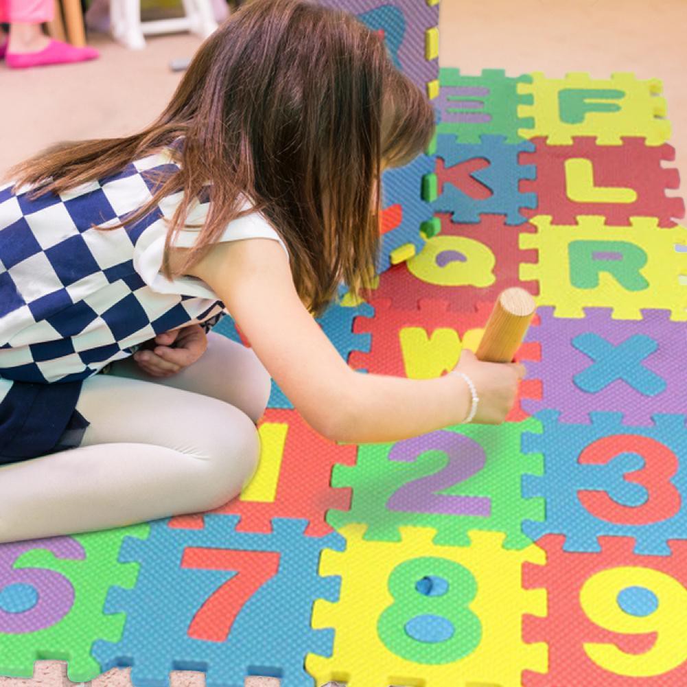 Baby Kids Home EVA Foam Play Mat Alphabet Number Puzzle Jigsaw Pad Toy 36Pc//Pack