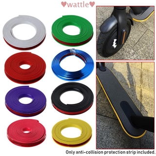 WATTLE Durable Anti-collision Protection Strip Ordinary/Plating Scratchproof Scratch Strips Electric Scooter Accessories High quality 2m Length For Xiaomi Mijia Car Tire Anti-friction Skateboard Bumper Protector purple/gold/green 1Roll