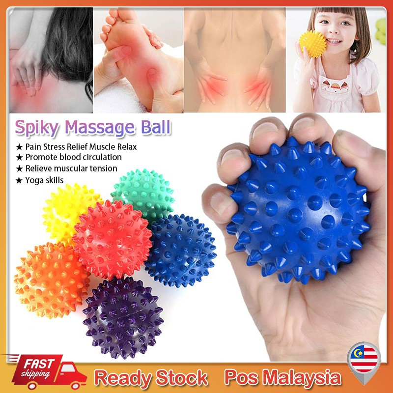 Spiky Massage Ball Trigger Point Sport Fitness Hand Foot Pain Stress Relief Muscle Relax Round Shape Roll Ball