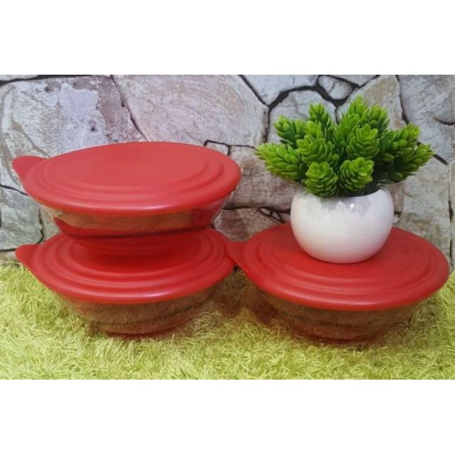 [1 PC DISCOUNT] TUPPERWARE ELEGANZIA RED BOWL