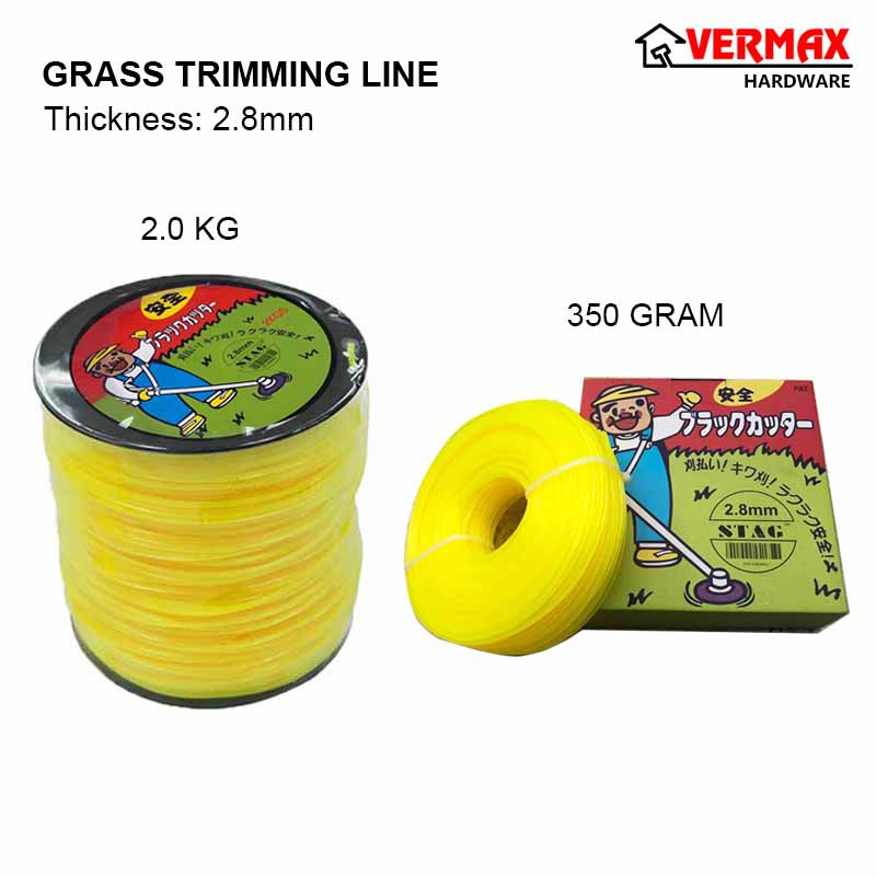 [STAG] 2.8mm Grass Cutter Nylon Trimmer Line String Yellow / Trim Roll
