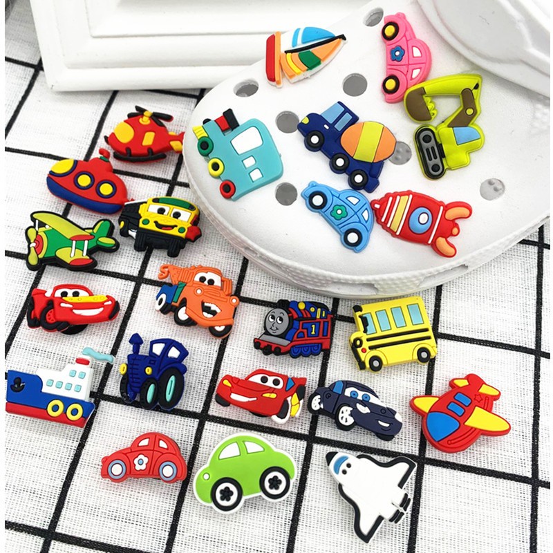 Jibbitz For Clog Slippers Charms Decorations Cute Cartoon Car Theme ...