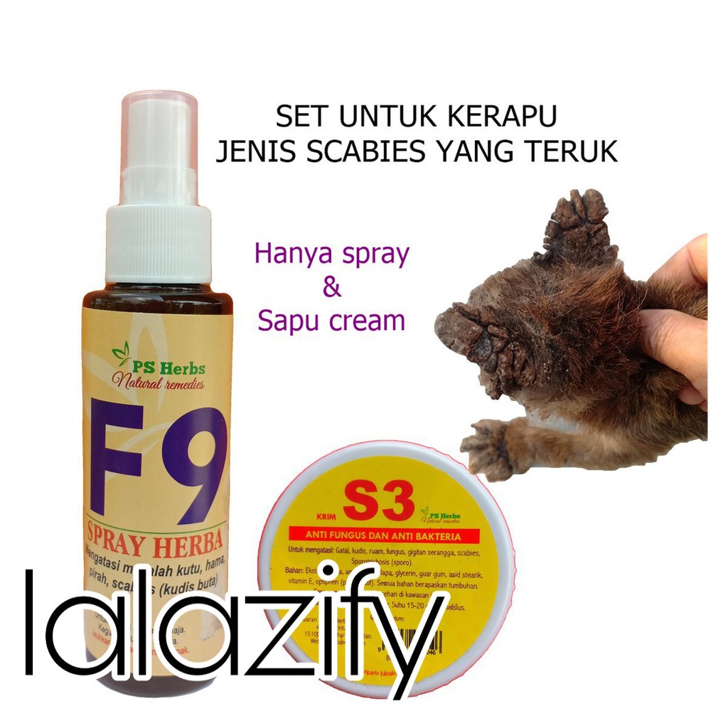 Ready Stock Ps Herbs Hq Ubat Kurap Scabies Kerapu Kucing Arnab Anjing Spray F9 Dan Krim S3 Shopee Malaysia