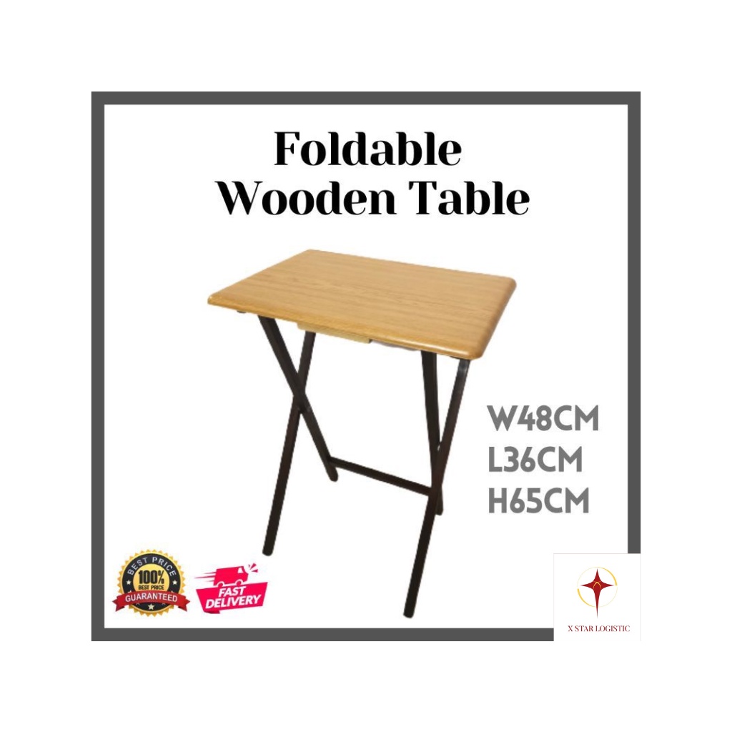 XSTAR Portable & Foldable Wooden Table Tray Table Small Table Living