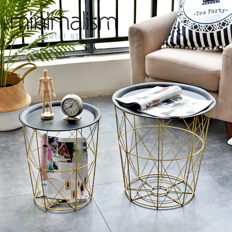 Decorate Metal Small Coffee Table Bedroom Shop Window Display