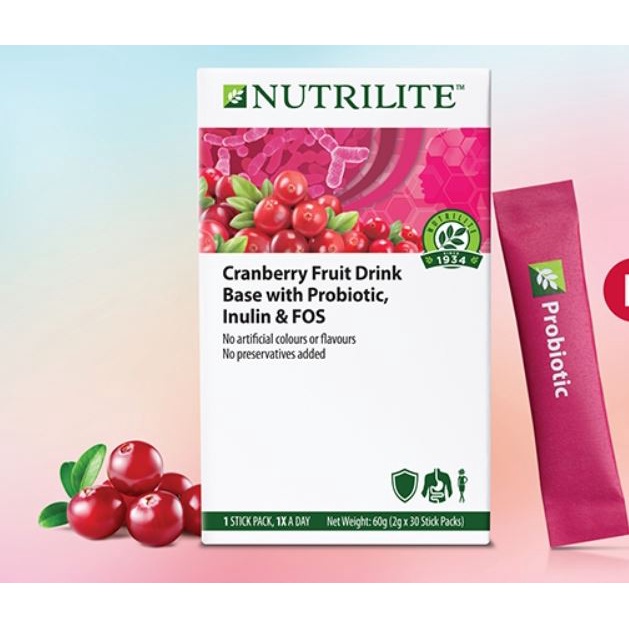 Amway Nutrilite Cranberry Fruit Drink Base With Probiotic, Inulin & FOS