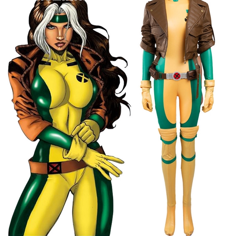 X Men Rogue Cosplay Costume For Adult Women Halloween Costumes