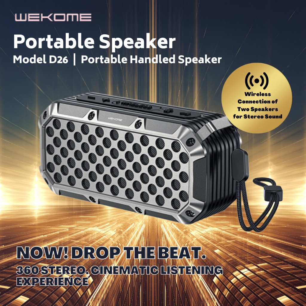 Wekome D26 Portable Handled TWS Bluetooth Stereo Sound Loud Voice of