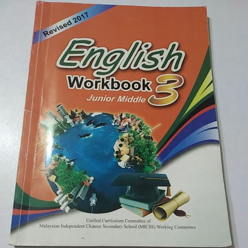[Secondhand] English workbook junior middle 3 (revised 2017) Shopee