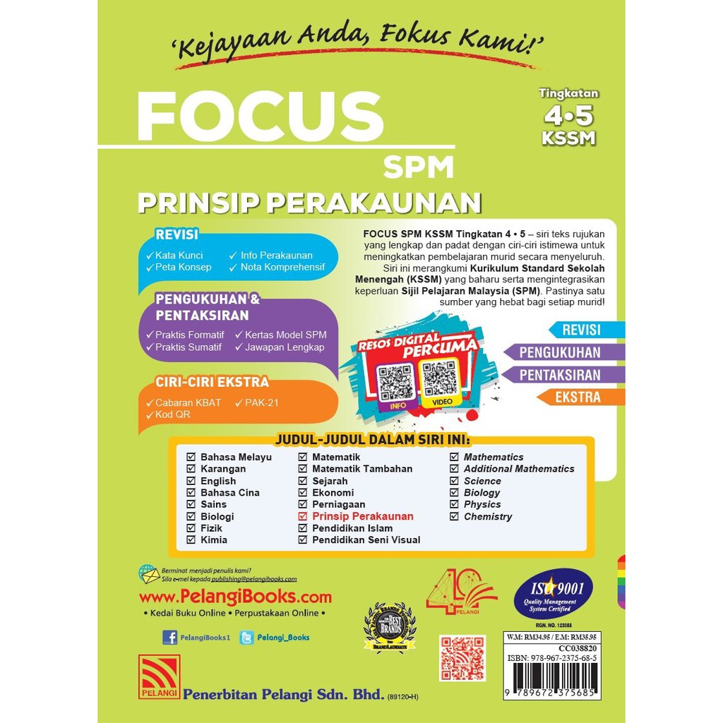 2021 Focus Spm Prinsip Perakaunan Tingkatan 4 5 Kssm Shopee Malaysia