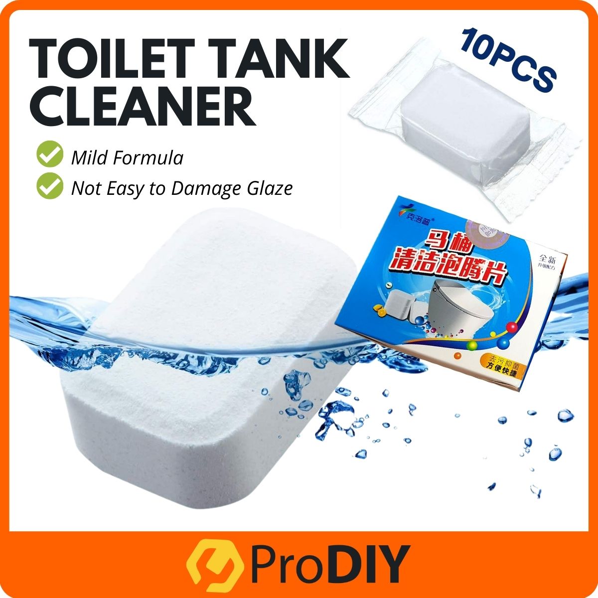 10 PCS Toilet Tank Cleaner Toilet Bowl Tank Cleaner Effervescent Tablets Pencuci Mangkuk Tandas