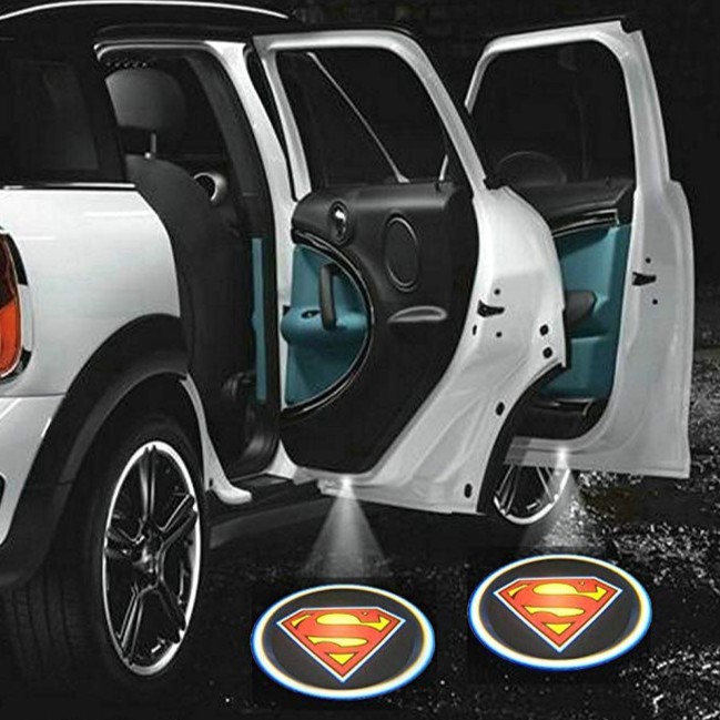 Superman S Badge Logo Wireless Magnetic Car Door Led Welcome Projector Lights