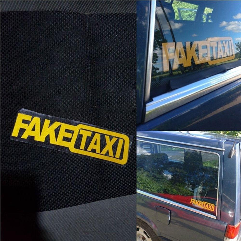Fake Taxi Sticker Vinyl Decal Car Turbo Window Drift Funny ...