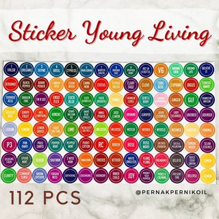 Sticker young living essential oil 112pcs Complete Stickers label yleo yl indo singapore RDT raindrop