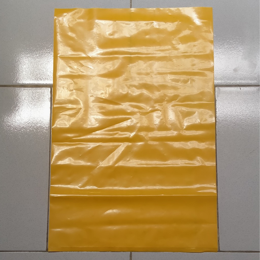Yellow Medical Plastic Bag PE NON RECYCLE 50x75 Thick 80 Micron
