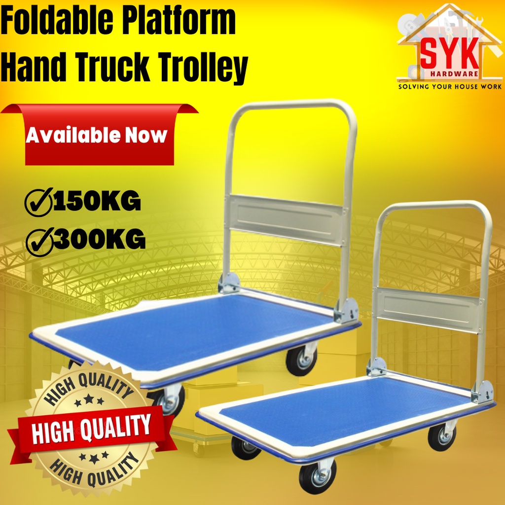 SYK Foldable Platform Heavy Duty 4 Wheels Hand Truck Trolley Platform