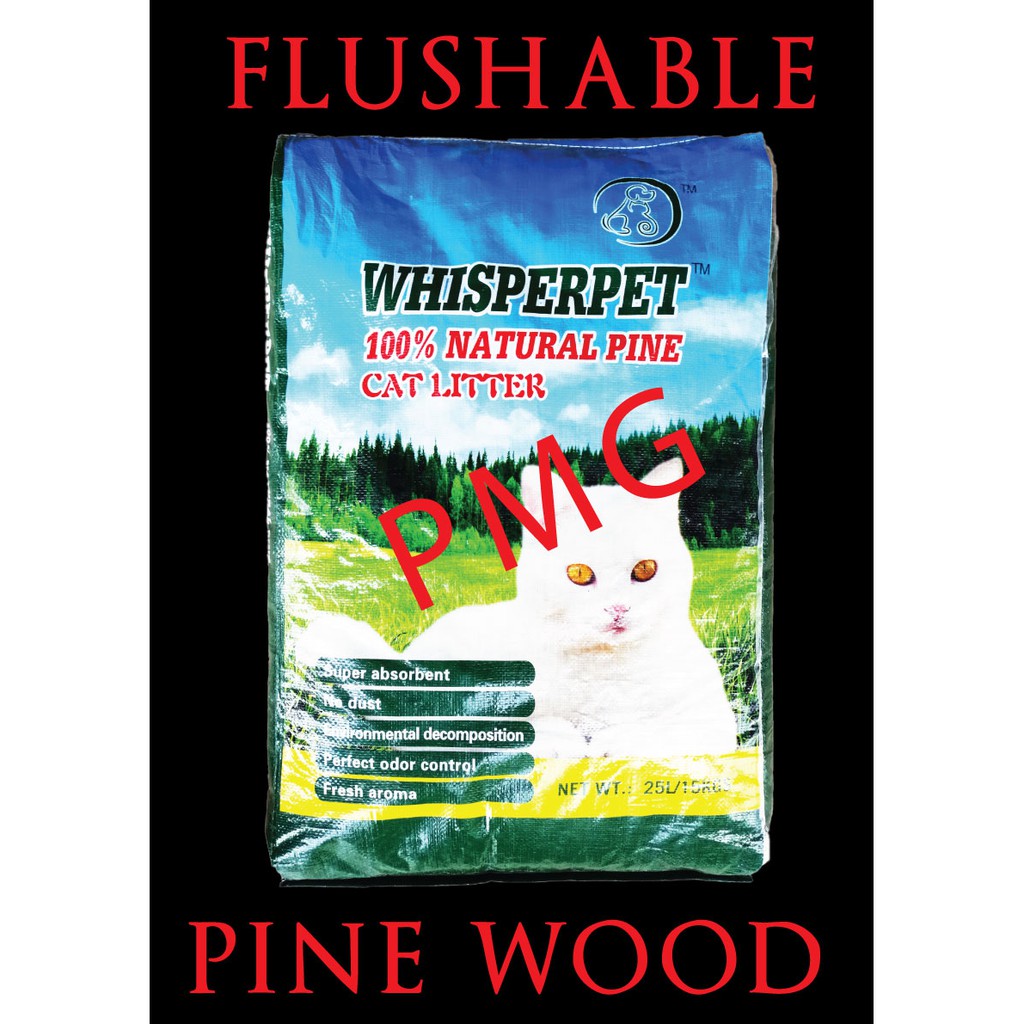15KG WHISPERPET FLUSHABLE PINE WOOD CAT LITTER Shopee Malaysia