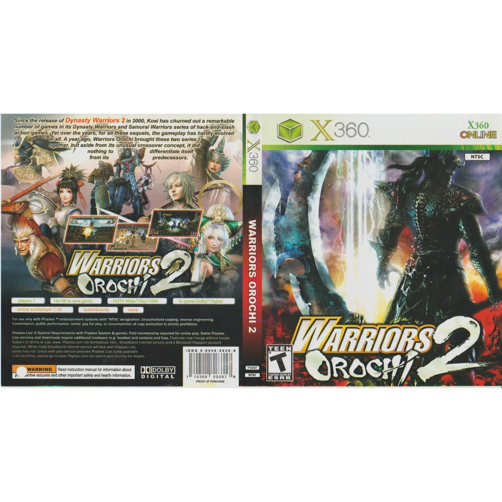 warriors orochi 2 xbox 360