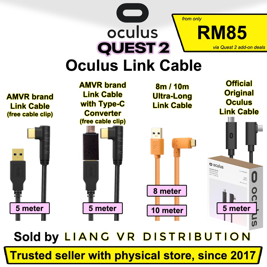 Ultra Long Official Original Oculus Link USB Type C Cable for Oculus
