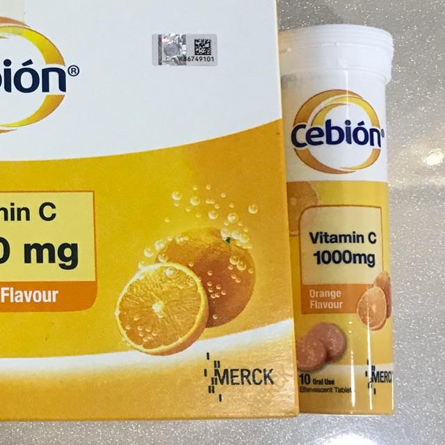 Cebion Vitamin C Effervescent Tablets 1000mg 1 Tubes 8 Tubes Orange Flavour Kelebihan Cebion Vit C Exp 05 22 Shopee Malaysia