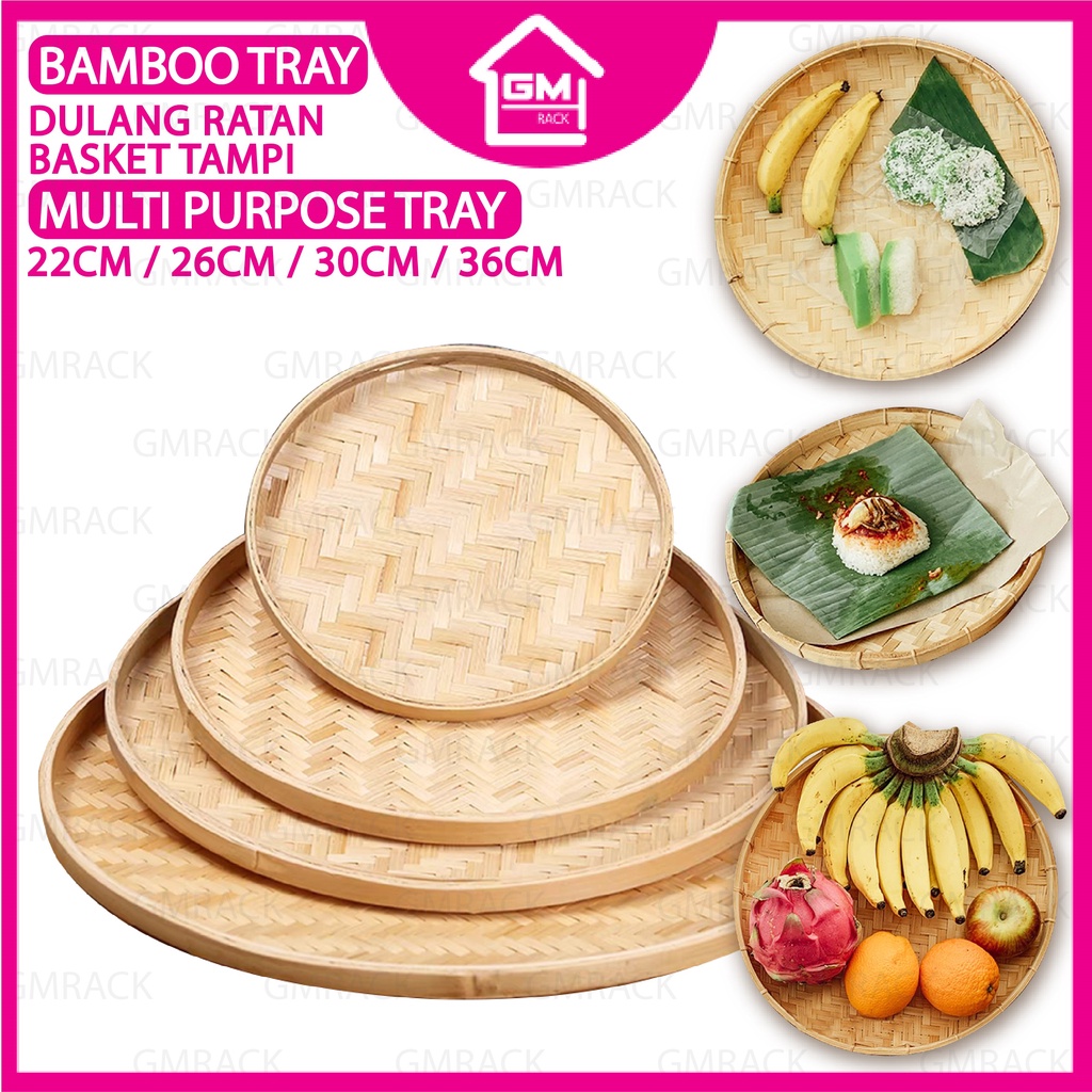 [GMRACK] BAMBOO TRAY RATTAN TAMPI NORDIC INS STYLE DECOR TRAY DULANG