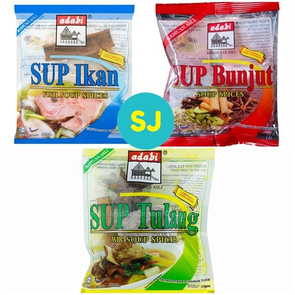 ADABI Sup Bunjut 8g / Sup Ikan 13g / Sup Tulang 13g | Shopee Malaysia