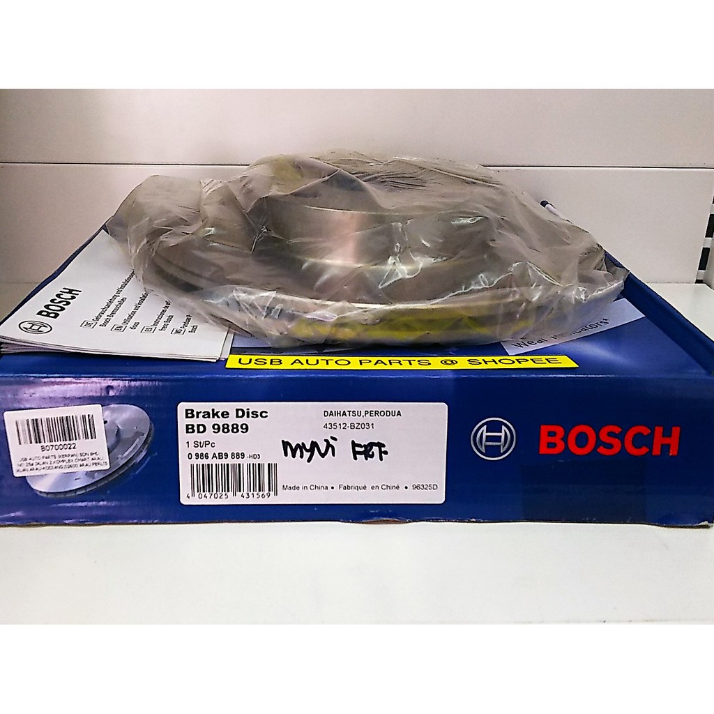 Myvi Myvi Lagi Best Axia Bezza Original Bosch Brake Disc Rotor 1 Piece Shopee Malaysia