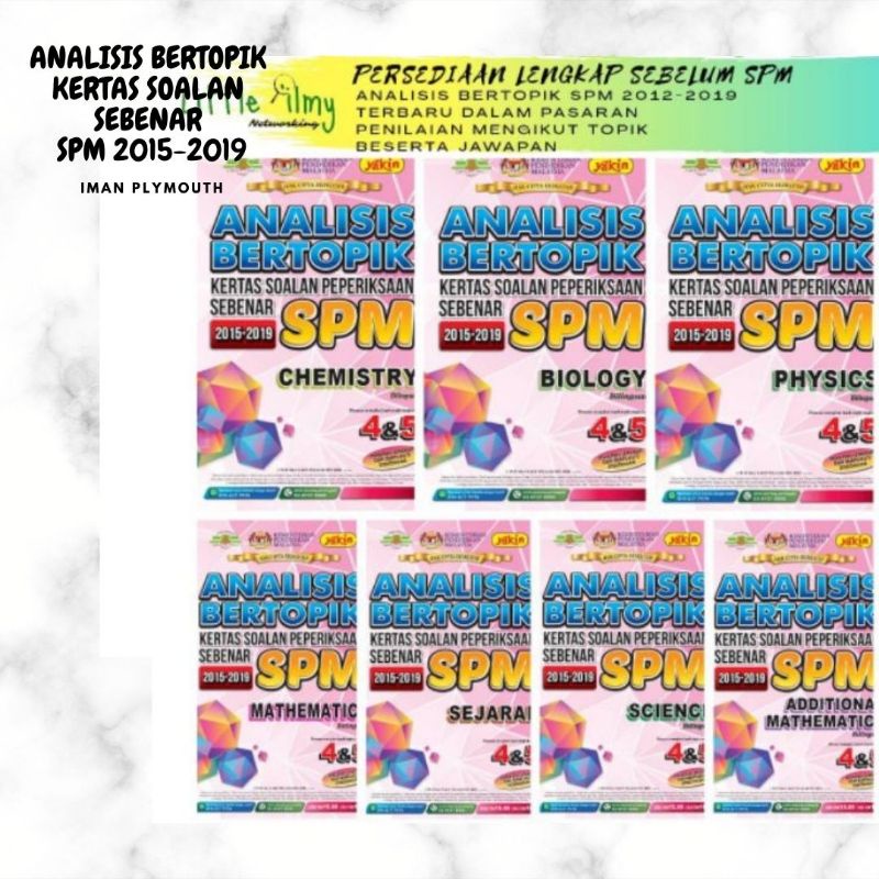 Buku Latihan Analisis Bertopik Kertas Soalan Spm Sebenar 2015 2019