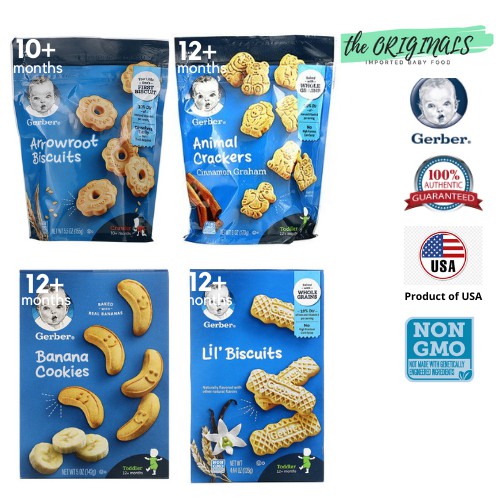 Ready Stock Gerber Baby Biscuits Cookies Crackers 1012 Months