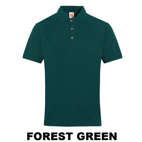 【Cotton Polo】Unisex Cotton Plain Polo Shirt Tee Baju HC01 OREN SPORT HC0181 HC0115 HC0179 HC0183 FOREST GREEN HONEYCOMB