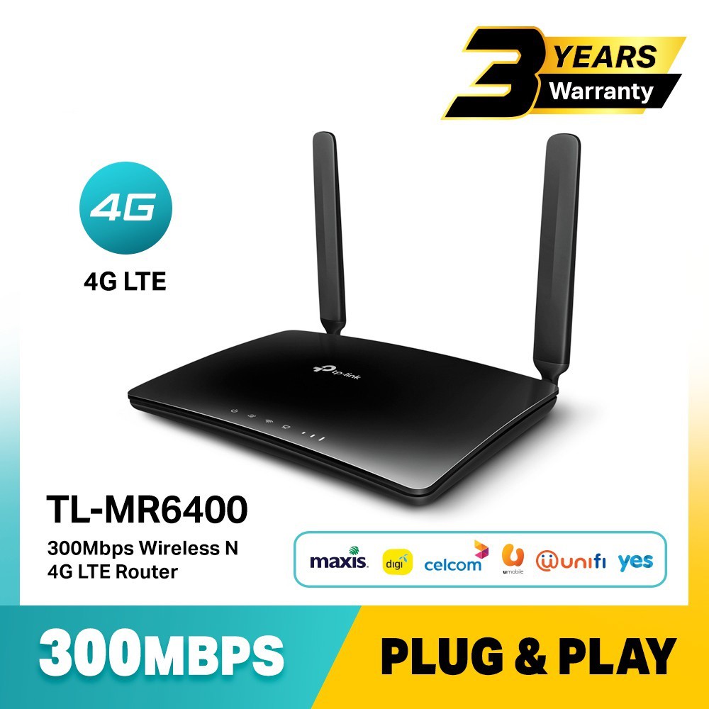 Tp Link Tl Mr6400 Mr100 Mr0 Mr400 High Specs Version 4g Lte Wireless Wifi Sim Modem Router Mr6400 Mr0 4g680 Shopee Malaysia