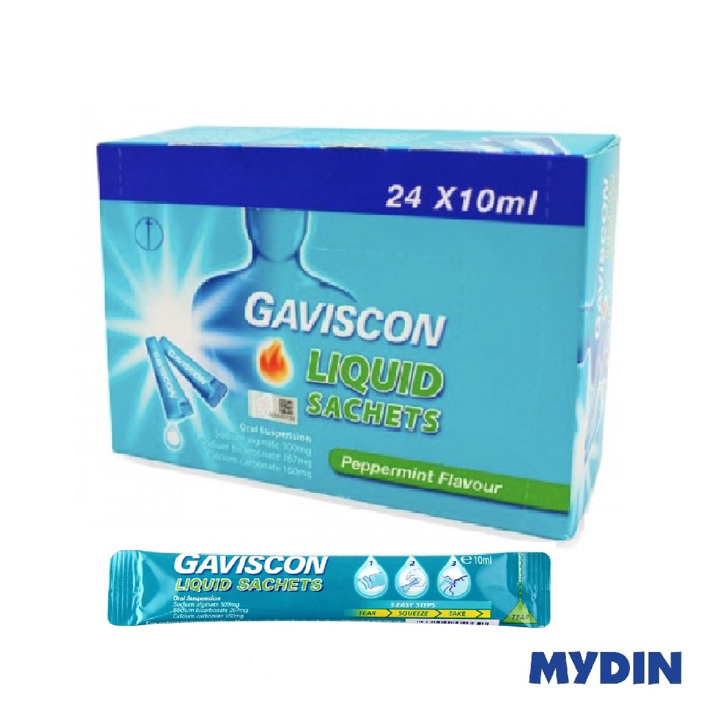 Gaviscon Peppermint Flavour Liquid (24 x 10ml)  pgmall